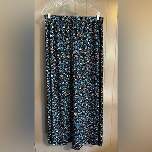 Printemps gorgeous boho/ blue floral wide leg pants
